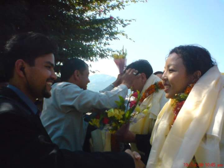 NCA President welcoming Linzhi Prefecture, TAR for Pokhara-Linzhi Sistercity Relation in 2006