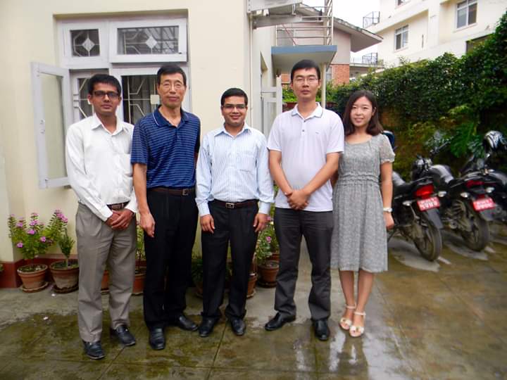 NCA President and Member with Mr. Yin Kunsong, then Director of China Cultural Centre in Nepal and Mr. Ren Xiaoli, the Program Officer